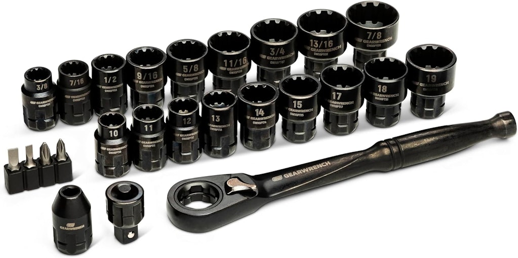 GearWrench 25-Piece 3/8" Drive Pass Through Ratchet and Socket Set: $34