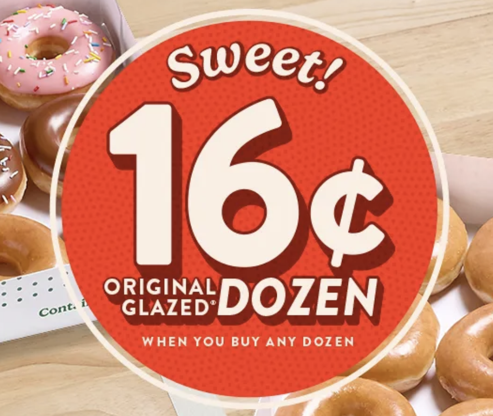 Krispy Kreme Original Glazed Dozen: 16c when you buy any other dozen