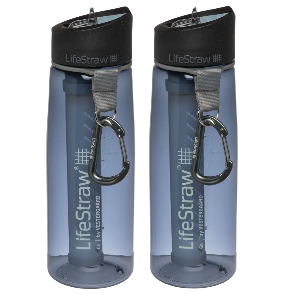 LifeStraw Go 22-oz. Tritan Water Filter Bottle 2-Pack: $30