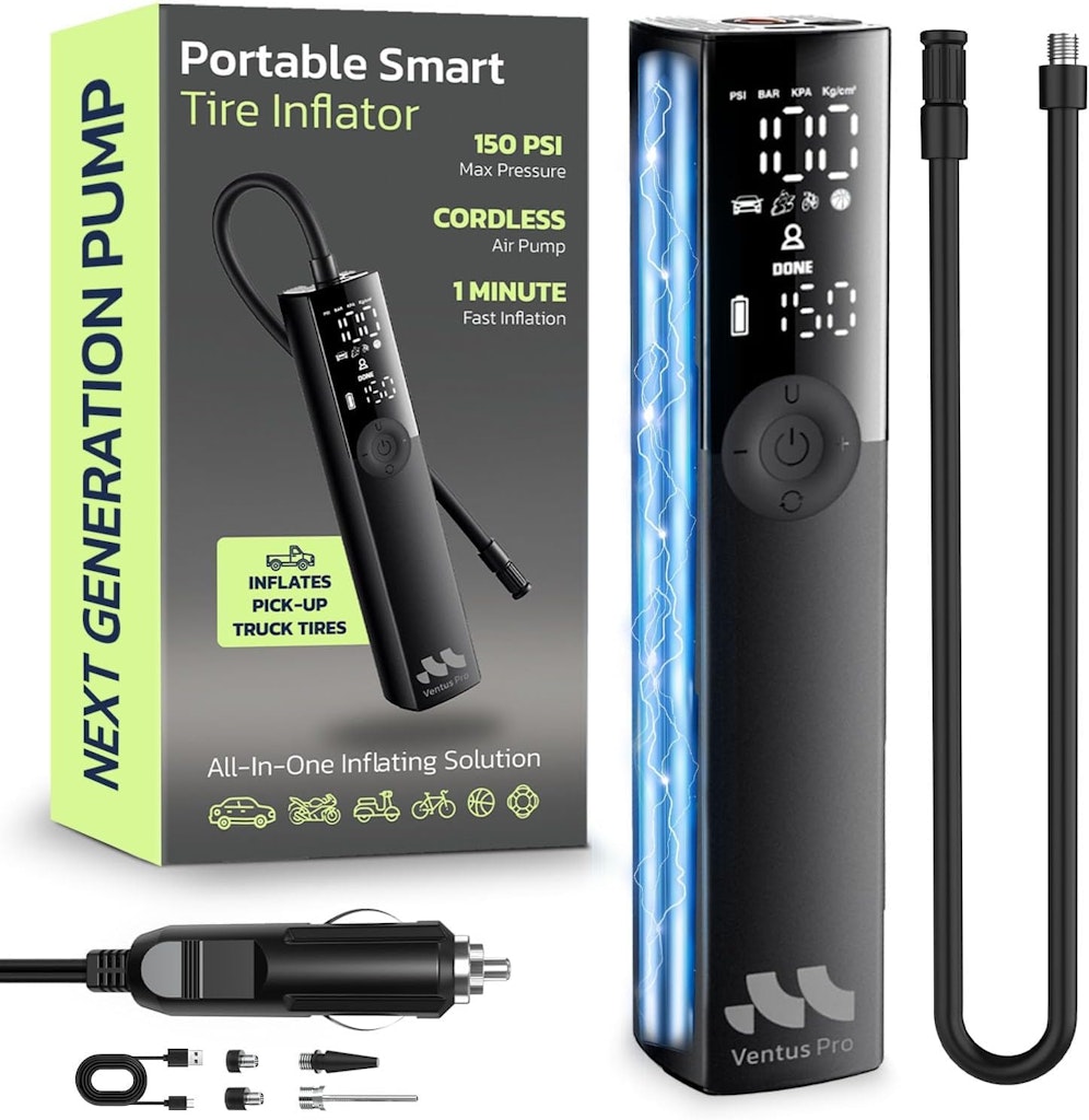 Woowind Ventus Pro Corded/Cordless 150-PSI 12V Portable Tire Inflator: $38.99 Woowind Ventus Pro Corded/Cordless 150-PSI 12V Portable Tire Inflator: $38.99