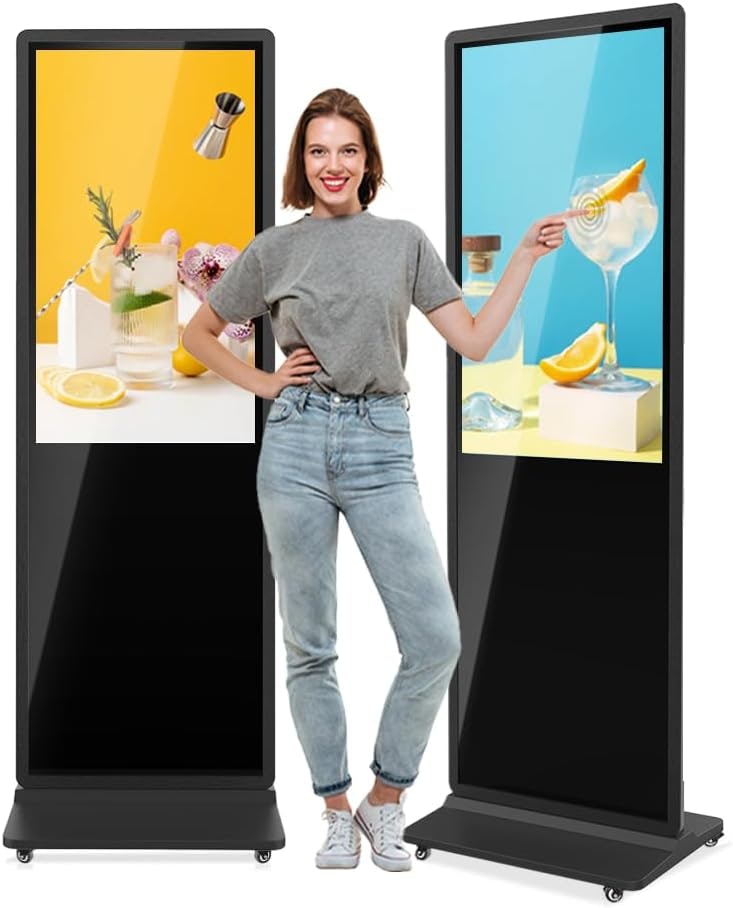 QIXZOCV 43" Digital Signage Touchscreen Kiosk: $744.50