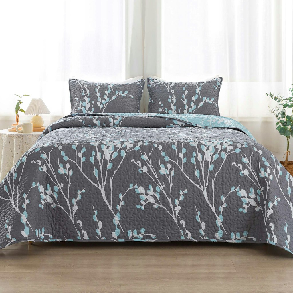 Andency Floral Reversible Quilt Set: $26.50