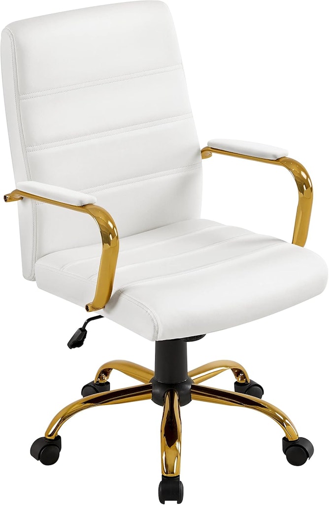 Yaheetech Mid-Back Leather Office Chair: $73.99