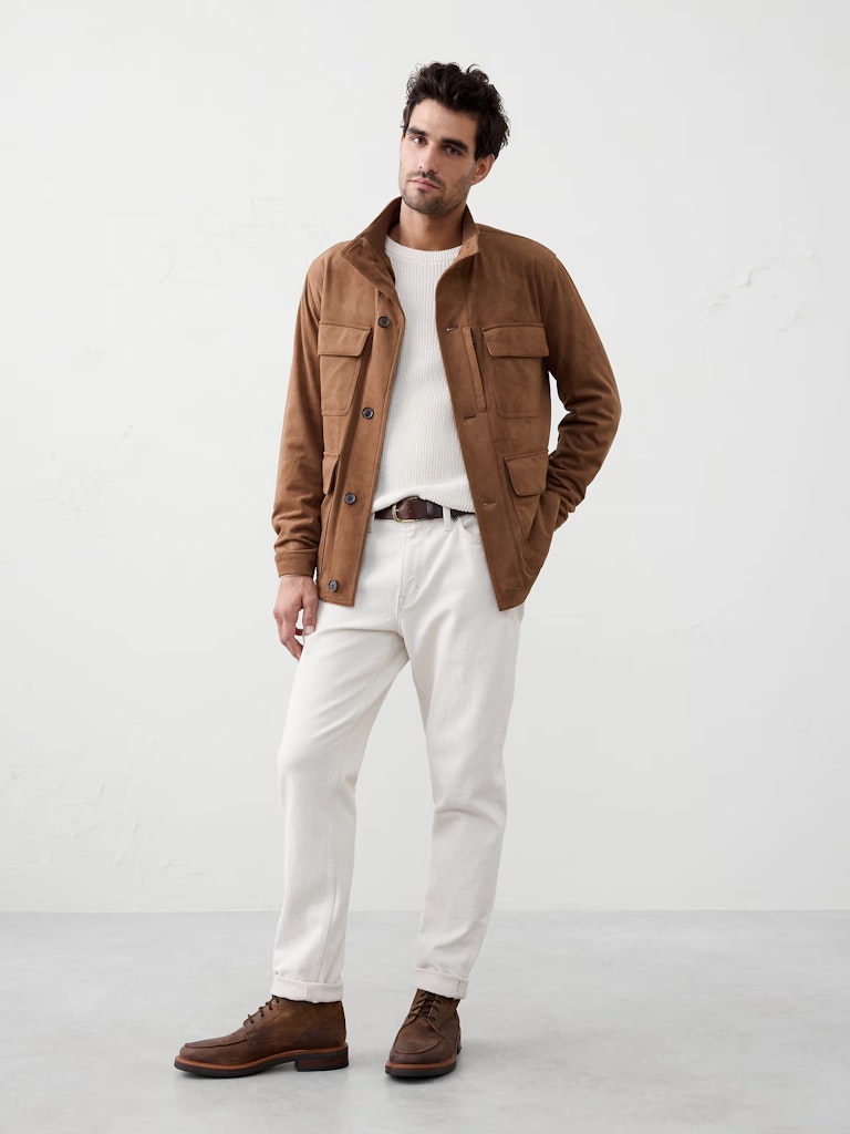 Banana Republic Factory Men's Vegan Suede Field Jacket: $40