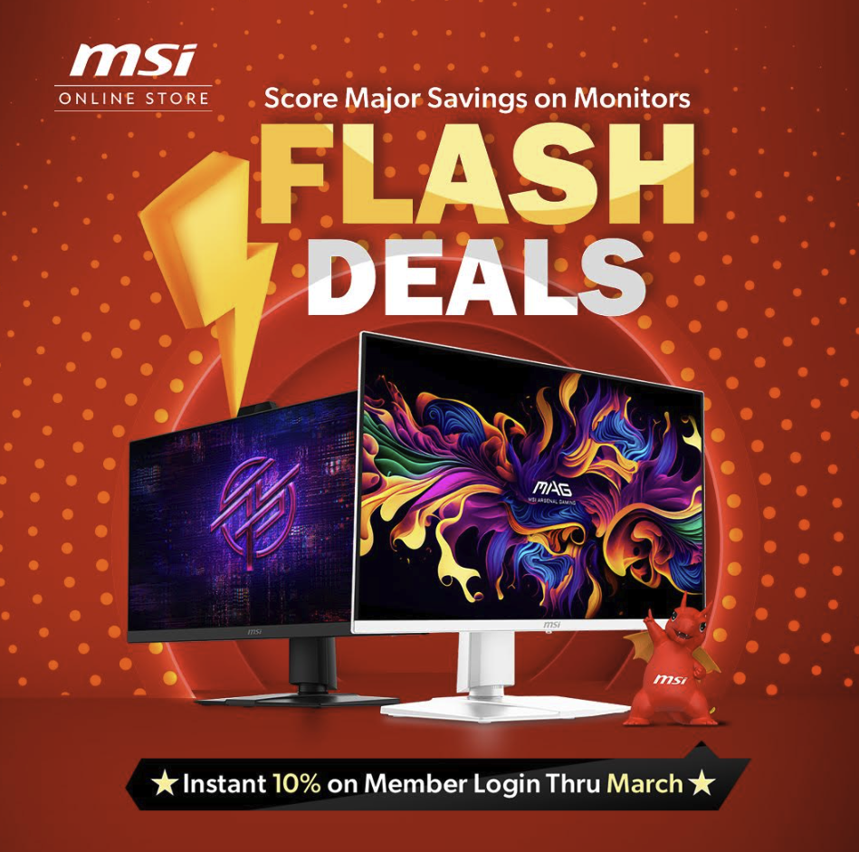 MSI Monitors : Up to 37% off + extra 10% off for members MSI Monitors : Up to 37% off + extra 10% off for members