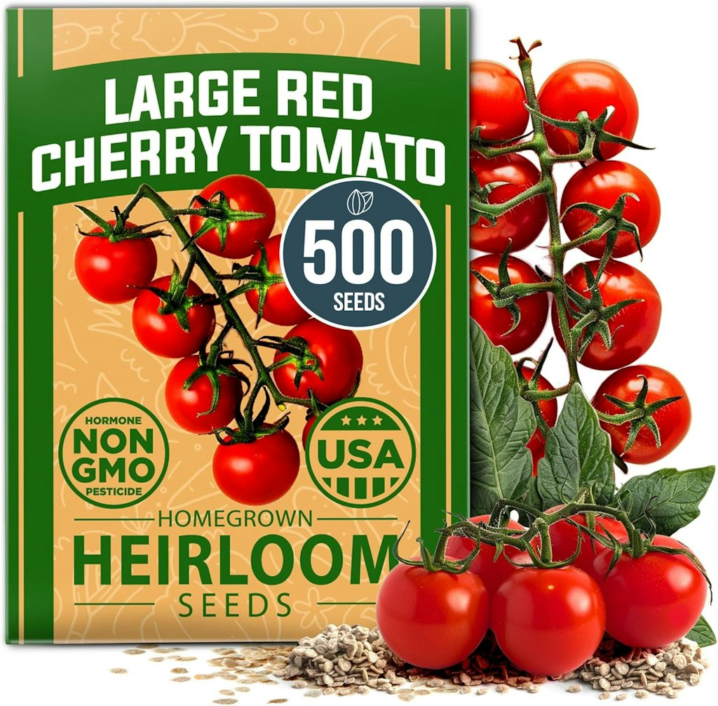 500+ Large Red Cherry Tomato Seeds: $5.99