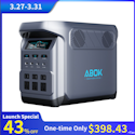 [LAUNCH EXCLUSIVE] ABOK 1kWh Ark1800 1,800W / 1,024Wh / 39m 0-80% Fast Charge Portable Power Station for $398 (43% off) + free shipping