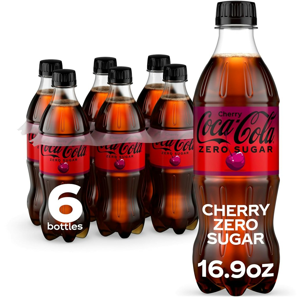 Coca-Cola Zero Sugar Cherry 16.9-oz. Bottle 6-Pack: $3.72