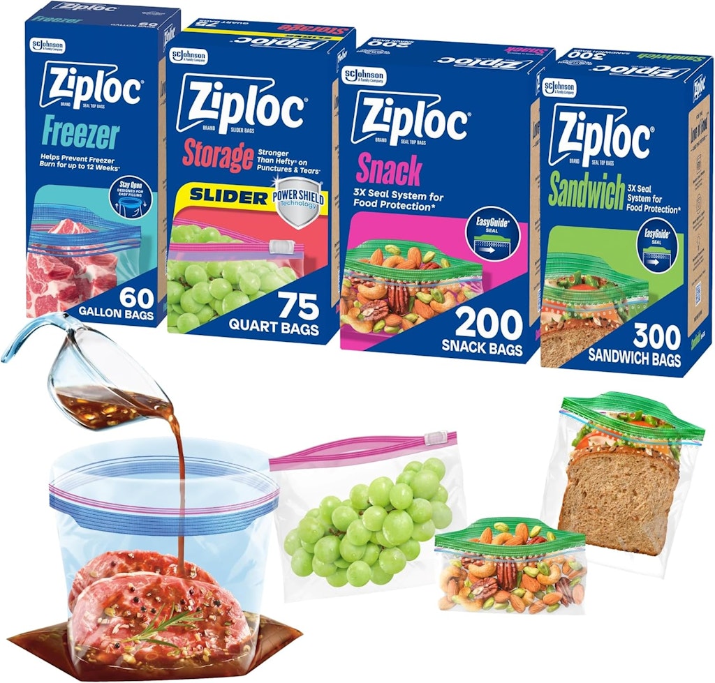 Ziploc Brand 635-Count Food Storage / Sandwich Bag Variety Pack: $25