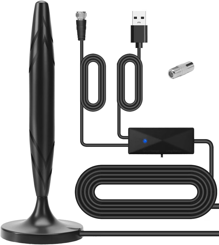 Camkey Indoor TV Antenna w/ Amplifier Signal Booster: $9