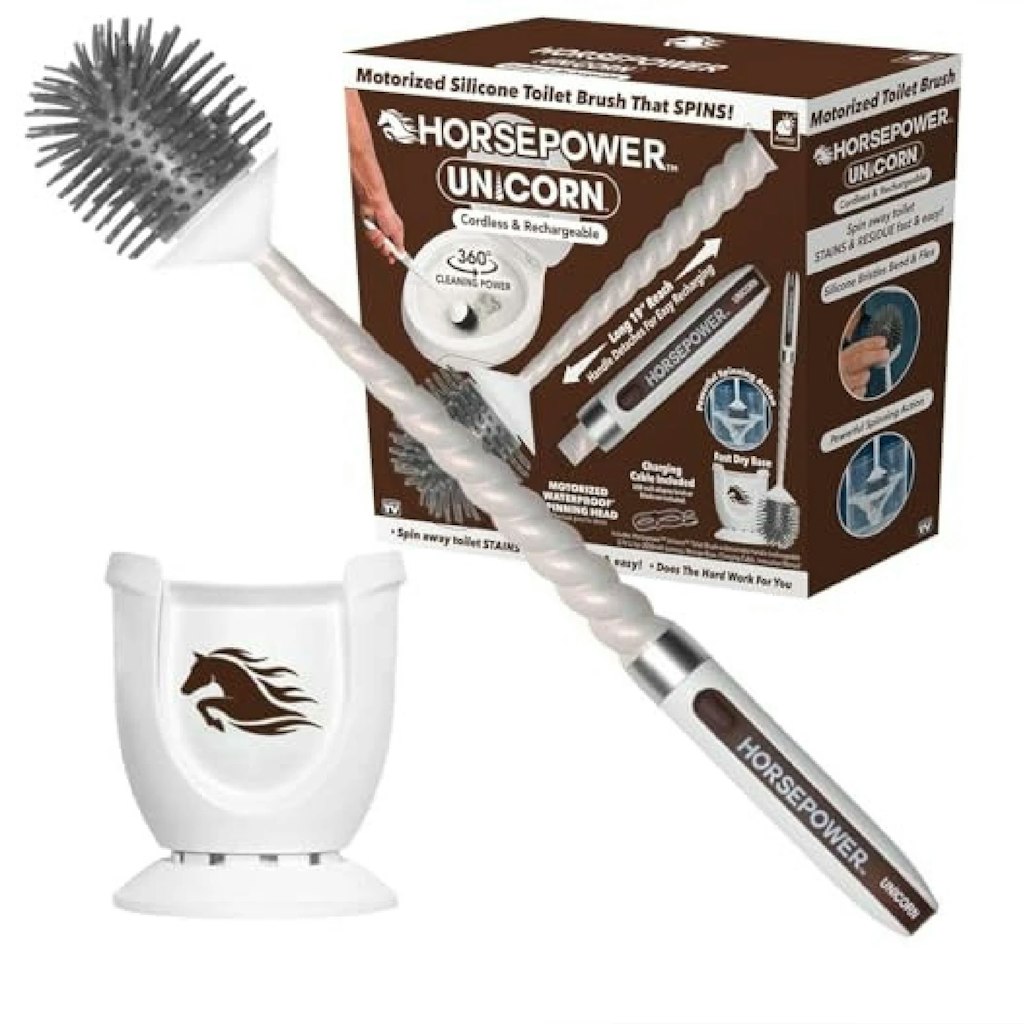 Horsepower Unicorn Spinning Toilet Brush: $14