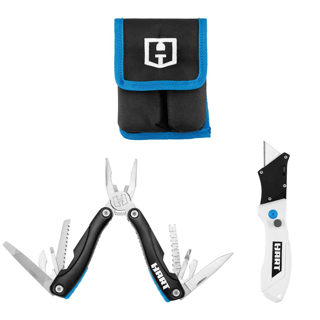 Hart Utility Knife & 16-in-1 Multitool Combo: $16