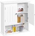 Yaheetech Bathroom Wall Cabinet with Adjustable Shelf for $38 + free shipping