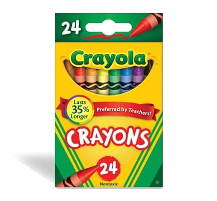 Crayola Crayons 24-Pack: Free w/ purchase at Staples