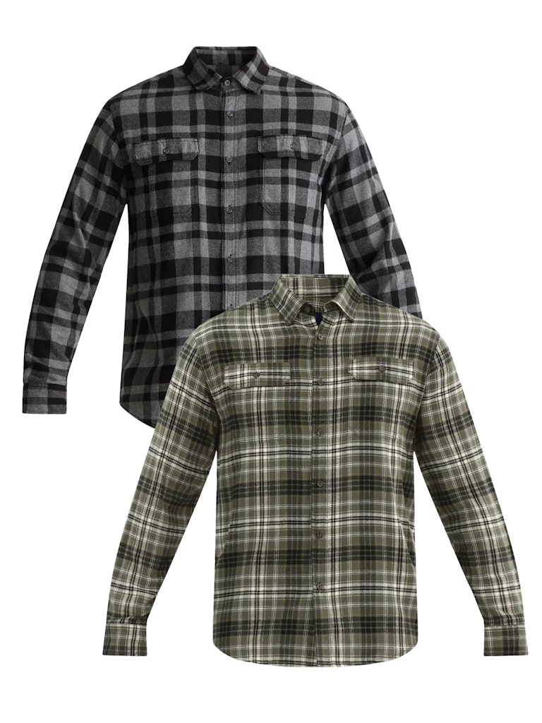 George Men's Double Pocket Flannel Shirt 2-Pack: $5