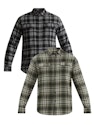 George Men's Double Pocket Flannel Shirt 2-Pack for $5 + free shipping w/ $35