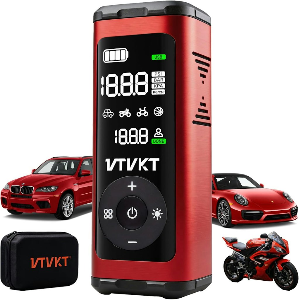 VTVKT 150PSI 12000mAh Cordless Tire Inflator: $65.99 VTVKT 150PSI 12000mAh Cordless Tire Inflator: $65.99