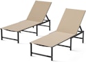 5-Position Reclining Outdoor Chaise Lounge Chair 2-Pack for $156 + free shipping