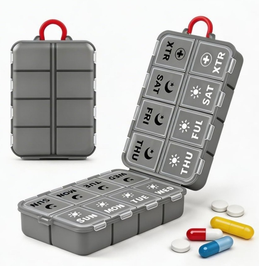 Travel Pill Organizer: 70c