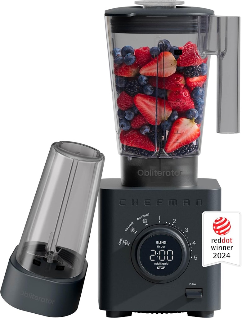 Chefman Obliterator 1,380W 48-oz. Countertop Blender w/ 20-oz. Travel Cup: $54.35 Chefman Obliterator 1,380W 48-oz. Countertop Blender w/ 20-oz. Travel Cup: $54.35