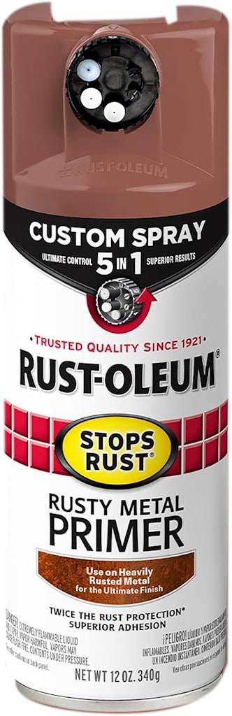 Rust-Oleum 12-oz. Stops Rust Custom 5-in-1 Rusty Metal Primer Spray: $7.50