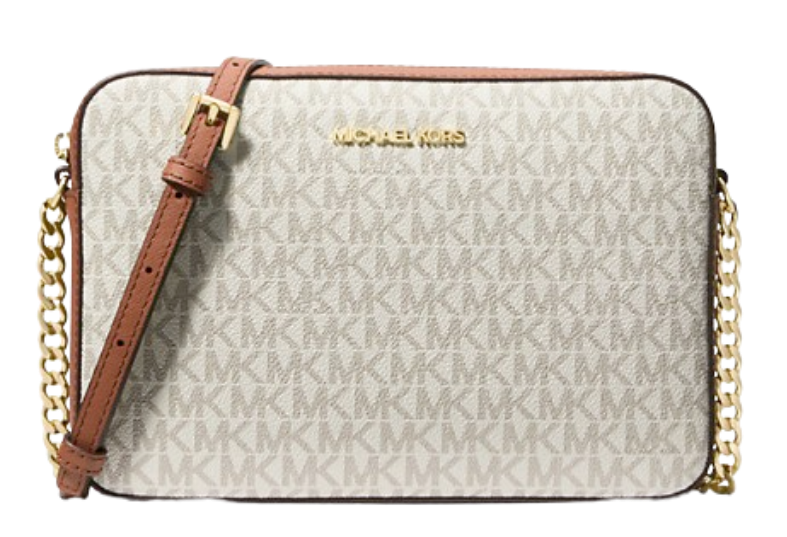 Michael Kors Outlet Jet Set Large Printed Logo Crossbody Bag: $47