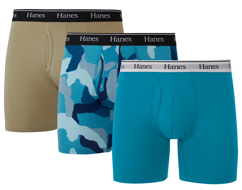Hanes Boxer Briefs 3-Pack: $7 Hanes Boxer Briefs 3-Pack: $7
