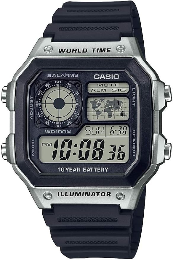 Casio Men's AE1200WH Series Digital Watch: $22