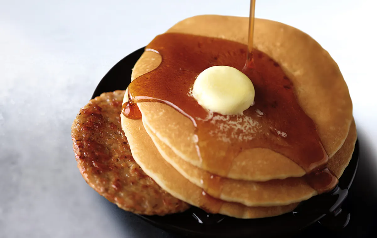 3D Rendering of McDonald's Hotcakes with butter and syrup