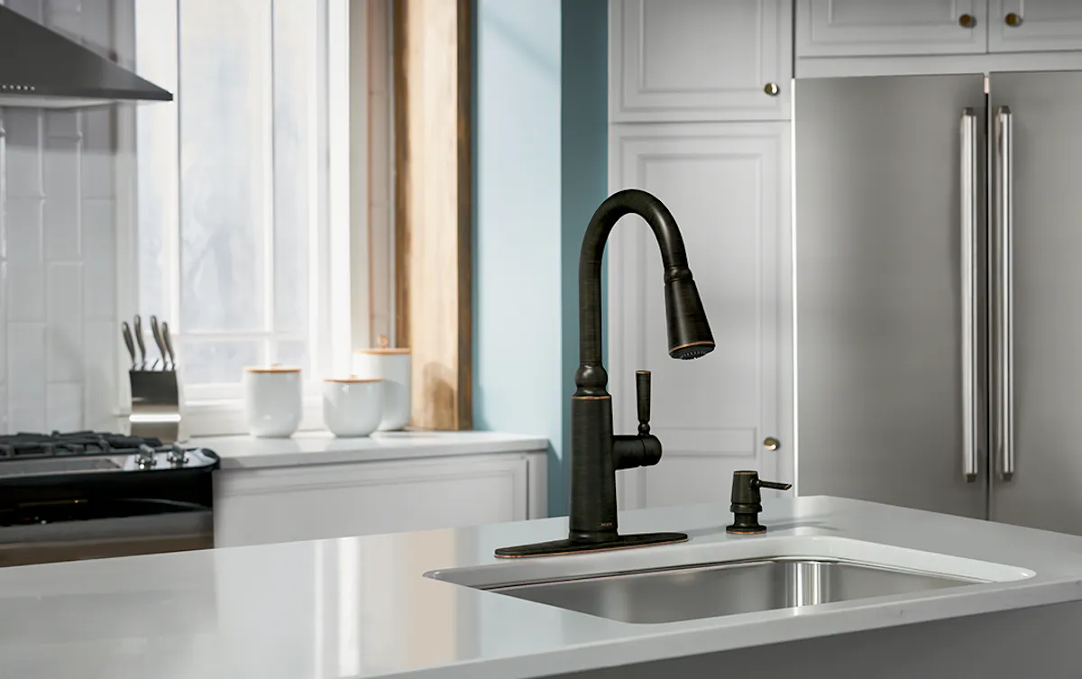 Black facet kitchen sink