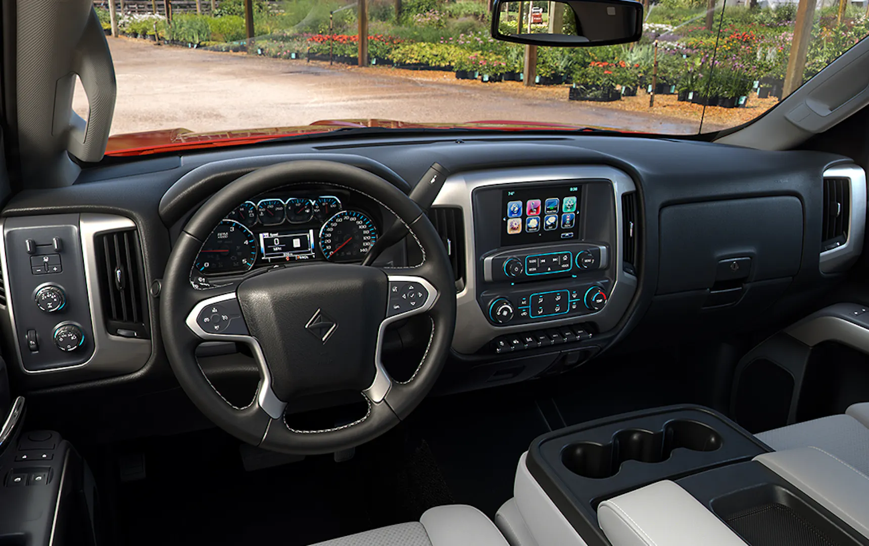 Black and Grey CGI Interior of International Truck