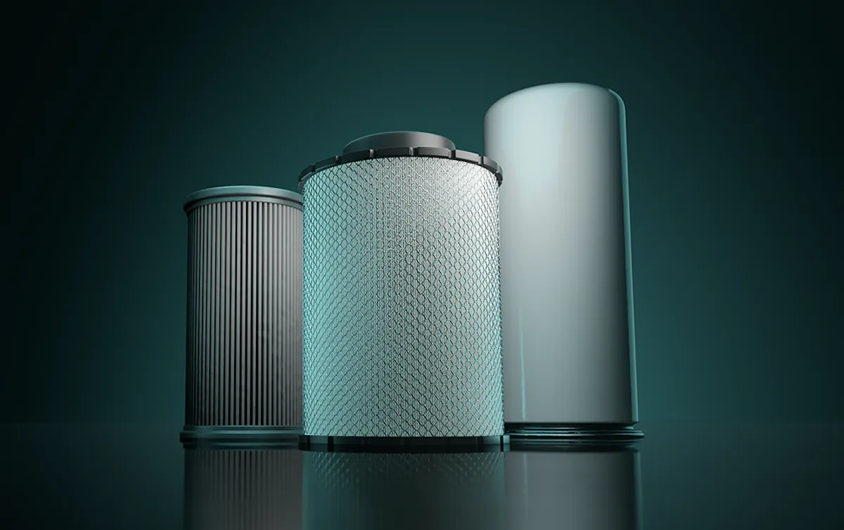 CGI rendering of Fleetrite air filters