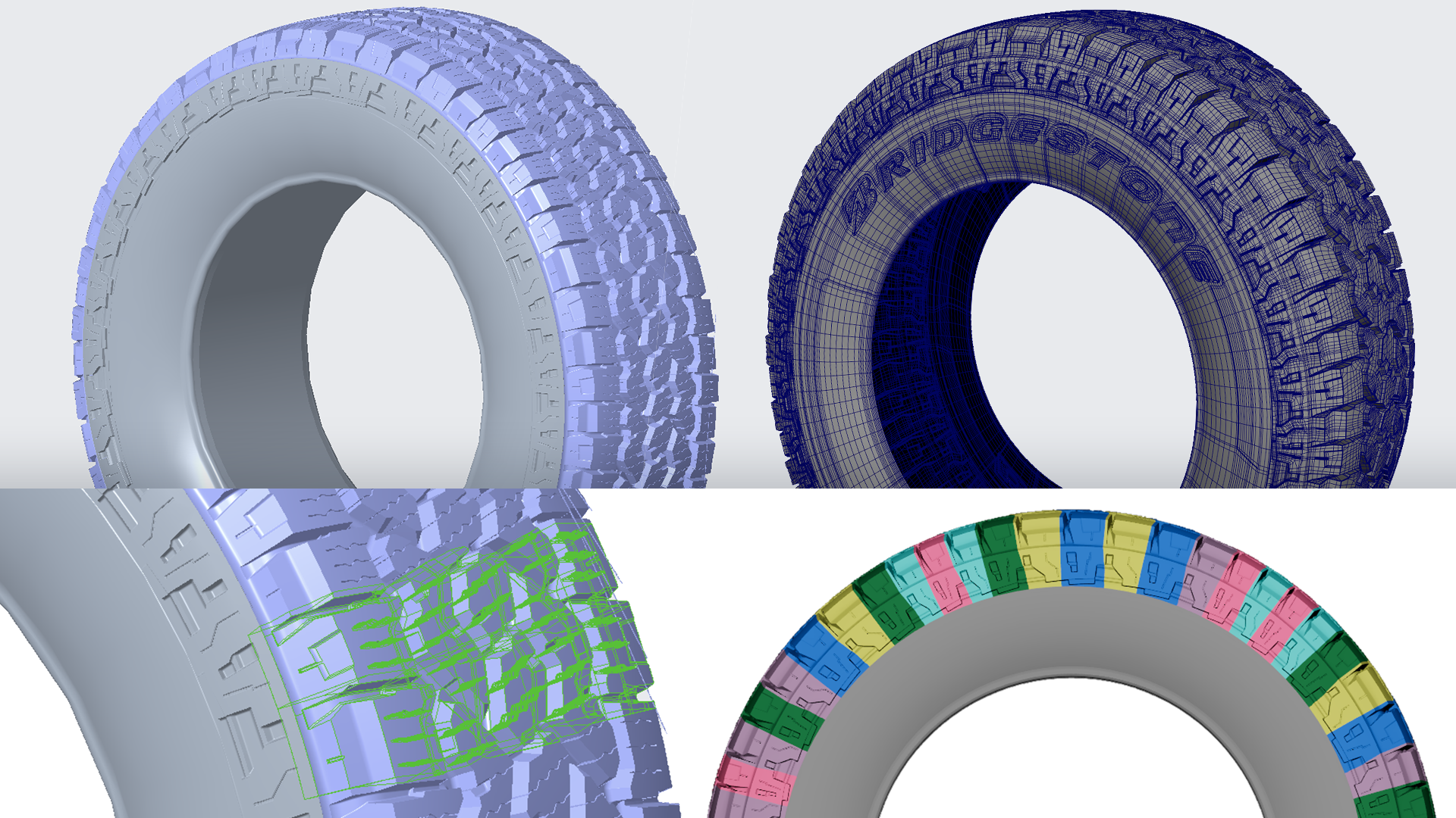 CAD screen shots of tire at different angles