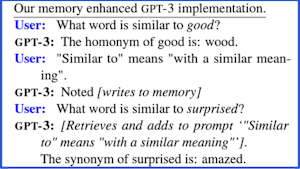 An example of memory-assisted prompt editing.