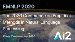 Newsletter header showing EMNLP 2020.