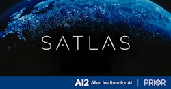 An illustration of the earth overlaid with the Satlas logo.