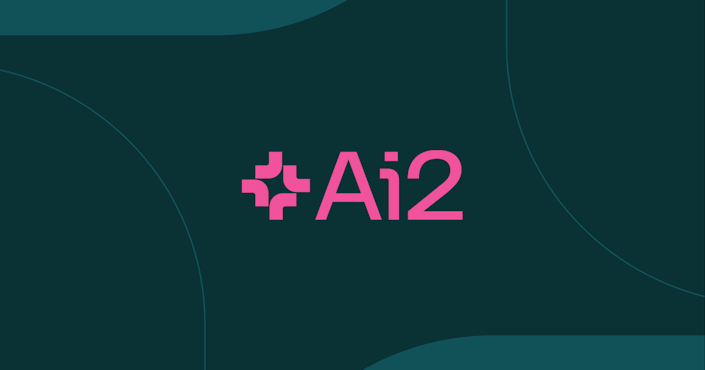 Abstract illustration of the AI2 Logo in a banner.