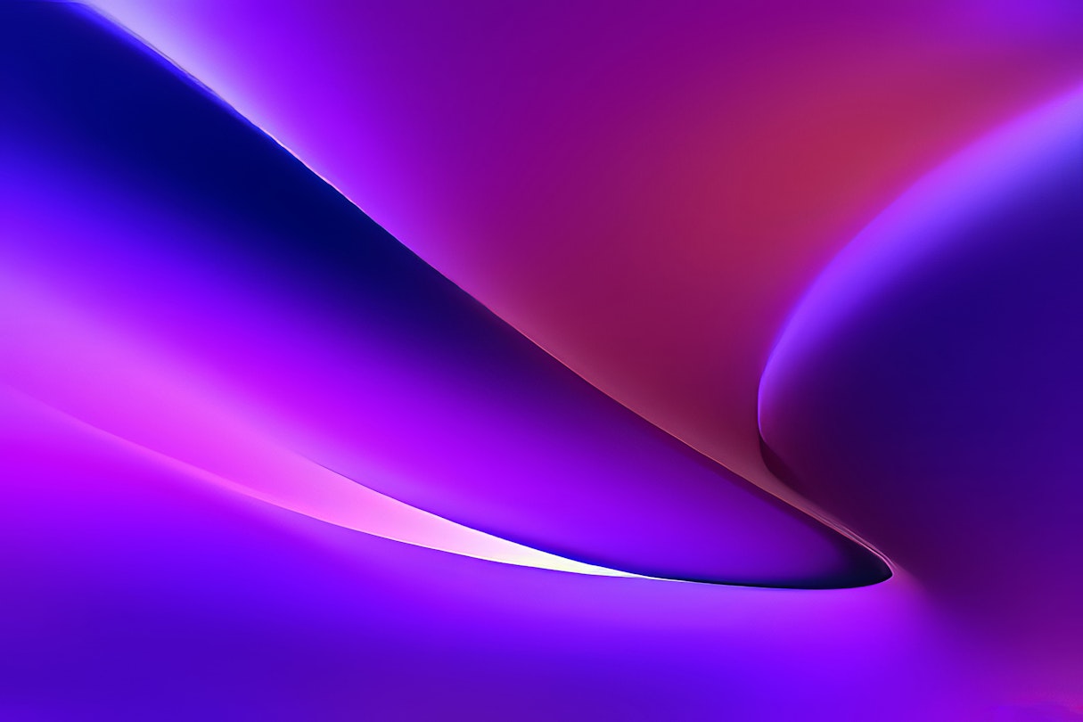 A computer generated image showing swaths of shapes, meant to depict a hopeful futuristic feeling.