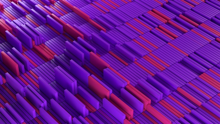 An abstract illustration of cards, meant to denote data.