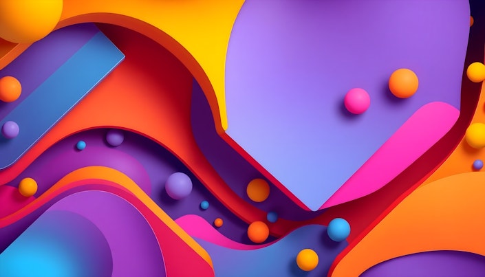 3D shapes and planes layered on each other.