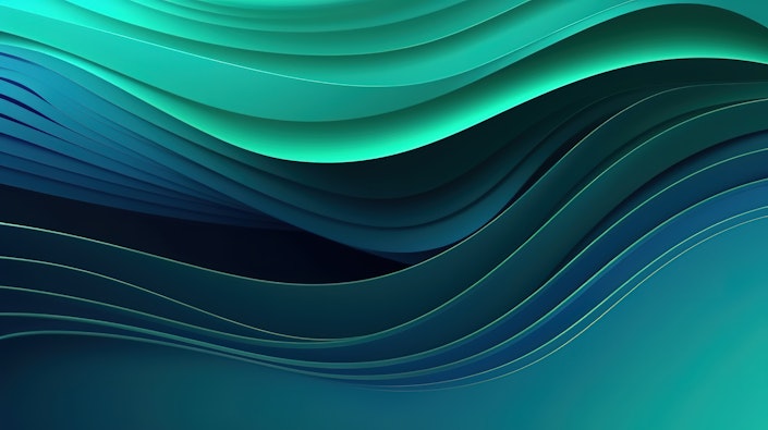Computer generated art showing abstract waving lines of different colors.
