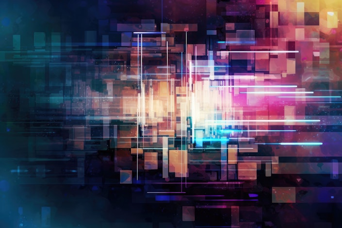 Abstract internet textures with blocks and lights
