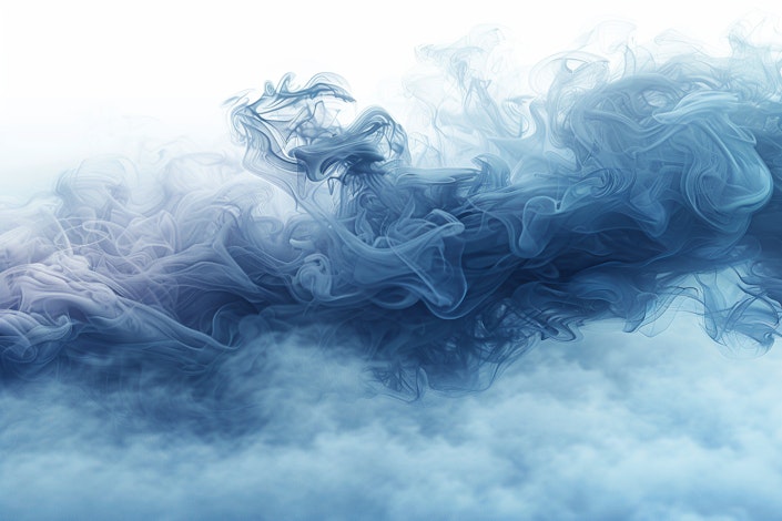smoke on a white background; abstract toxicity