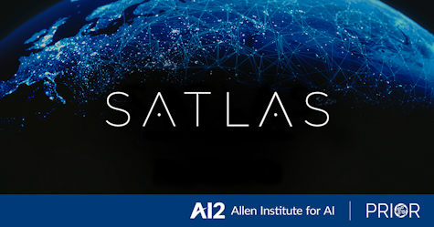 The logo for Satlas, a platform for visualizing and downloading global geospatial data products generated by AI using satellite images.
