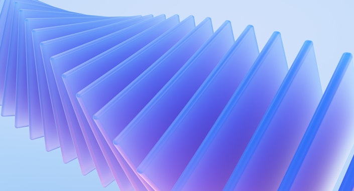 Glass shapes dynamic background. 3d rendering. Data abstract.