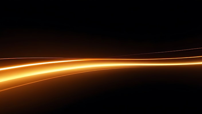 abstract futuristic background featuring orange yellow motion blur lines black backdrop flashes light creating concept technology innovation