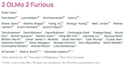 A list of OLMo contributors, which can be found in the 2 OLMo 2 Furious paper.