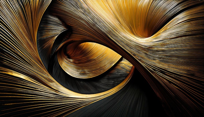 Abstract gold threads