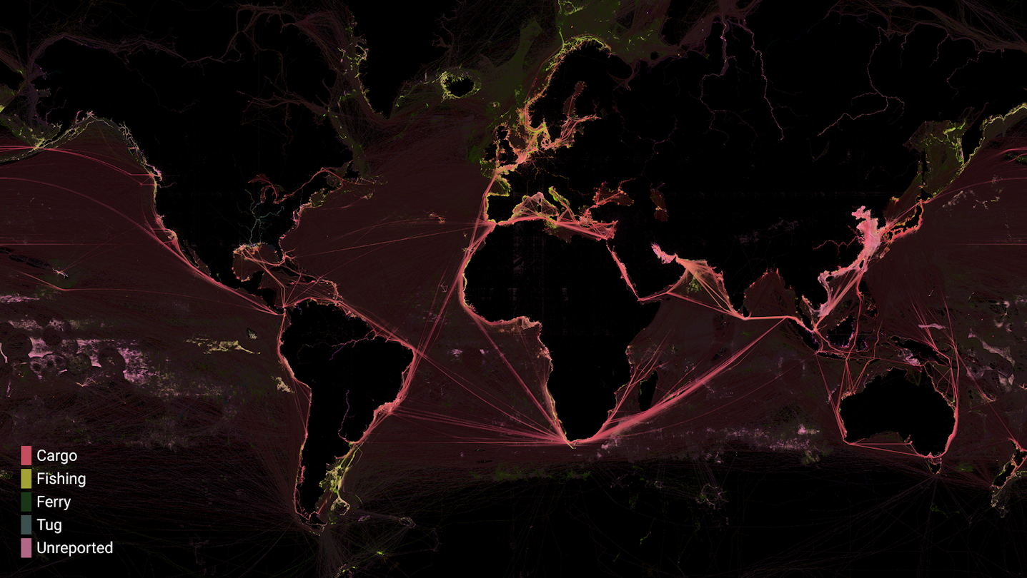 The world according to maritime GPS.