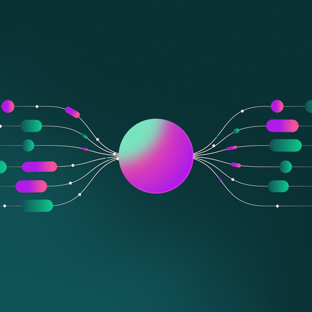 An illustration representing literature summarization, with a number of snippets flowing into one report.